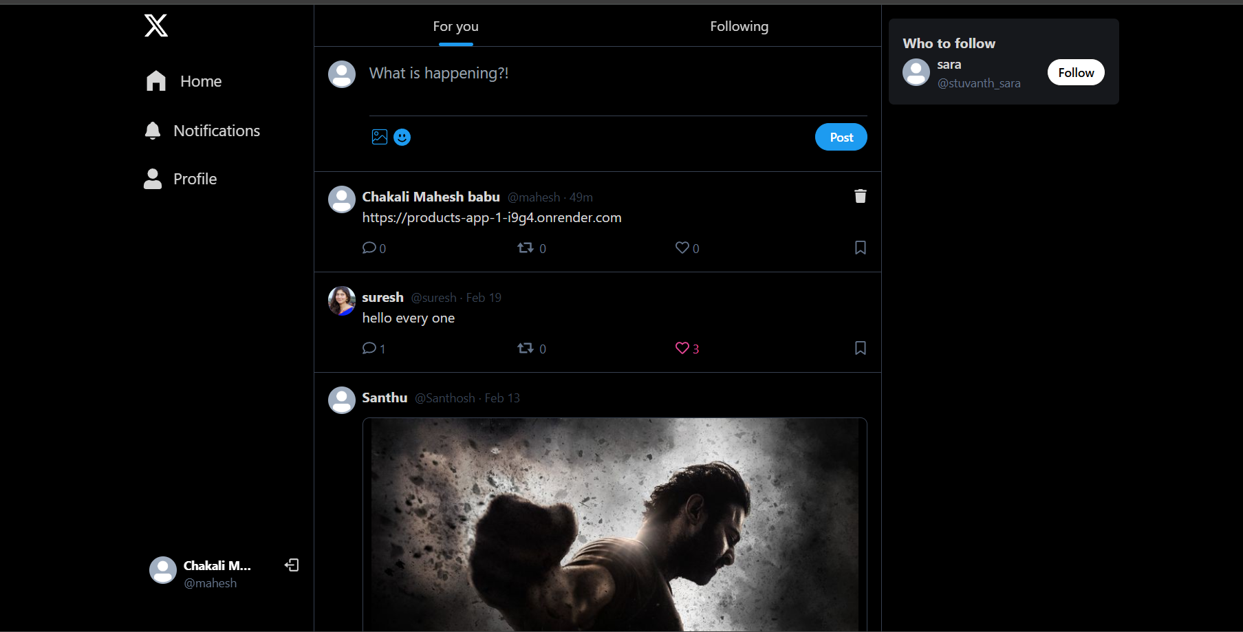 Twitter Clone Project